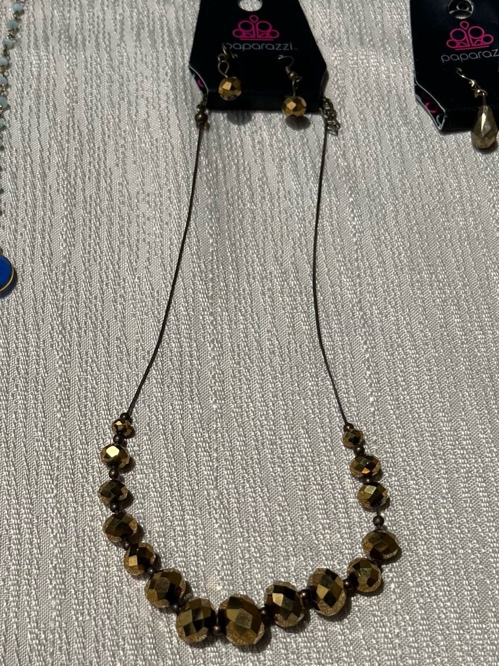 paparazzi Gold Faceted Bead Statement Necklace